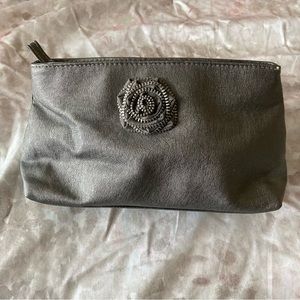 Silver Lancôme Paris Makeup Bag
